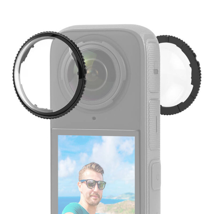 PULUZ Copri Obiettivo in Vetro Ottico per Insta360 X4 PULUZ Copri Obiettivo in Vetro Ottico per Insta360 X4