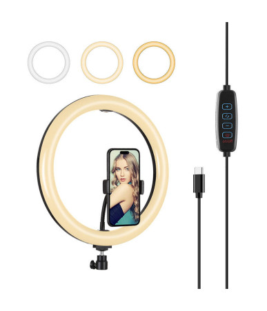 PULUZ PU656B Ring Light con supporto per telefono