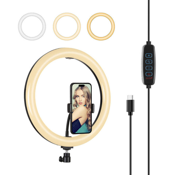 PULUZ PU656B Ring Light con supporto per telefono
