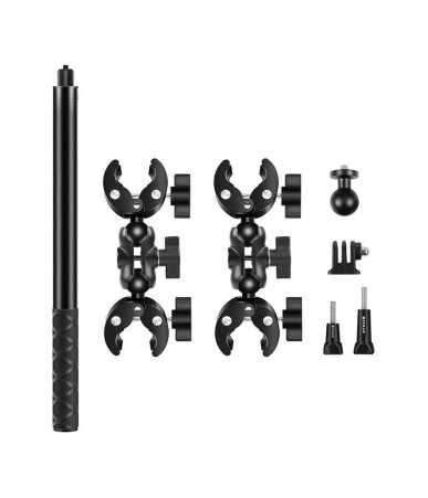 Supporto moto/bici PULUZ con due morsetti e selfie stick 150 cm