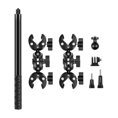 Supporto moto/bici PULUZ con due morsetti e selfie stick 150 cm