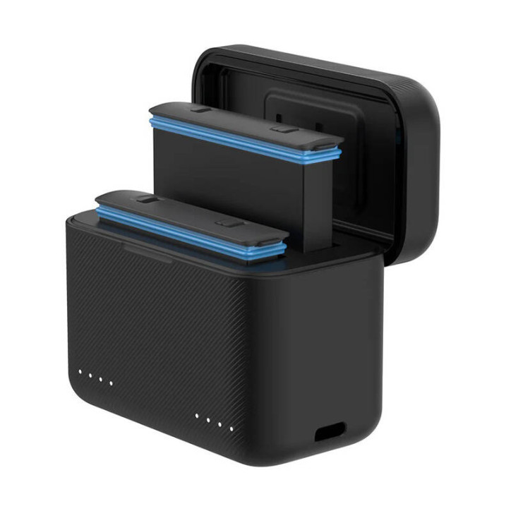 TELESIN Caricatore 2 slot + porta card per Insta360 X4 TELESIN Caricatore 2 slot + porta card per Insta360 X4