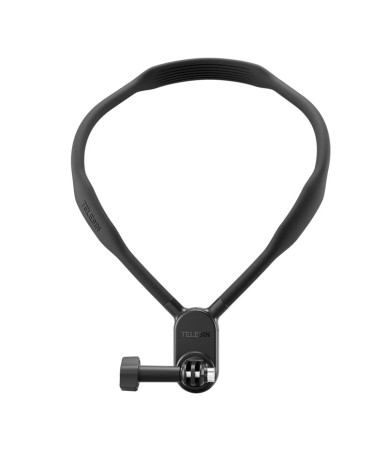Telesin Supporto da Collo per Action Cam e Smartphone Nero
