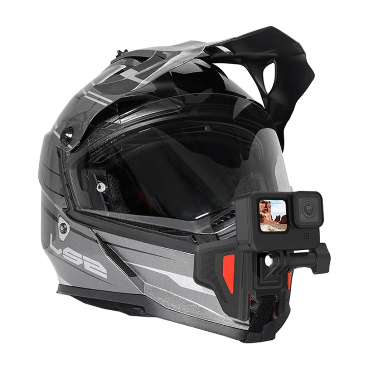 TELESIN Supporto per Casco da Moto per Action Cam GP-HBM-MT2-YH Grigio TELESIN Supporto per Casco da Moto per Action Cam GP-HBM-MT2-YH Grigio