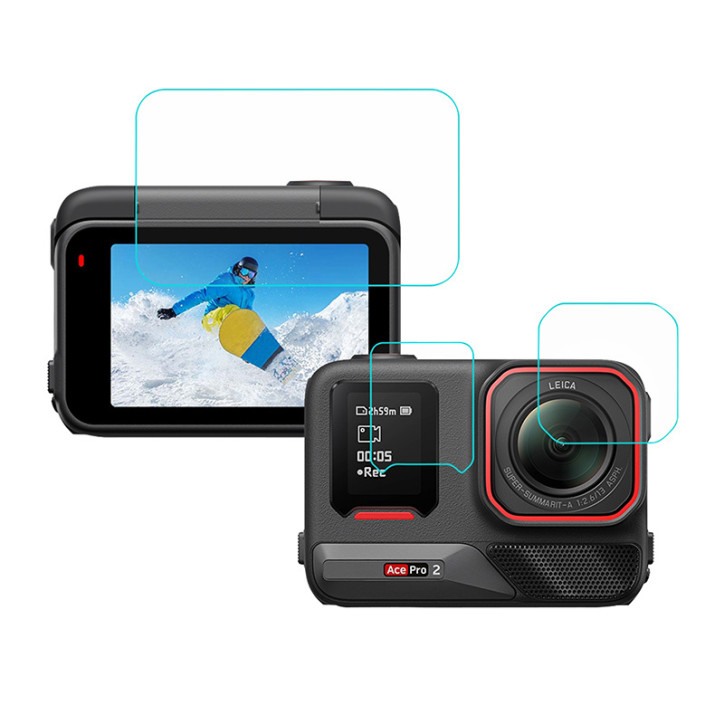 Puluz Pellicola Protettiva 3-in-1 per Insta 360 Ace Pro 2