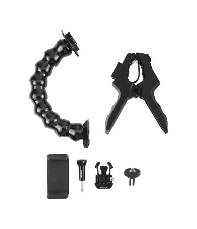 Supporto Flessibile Puluz PU740B con Morsetto per Fotocamere Sportive