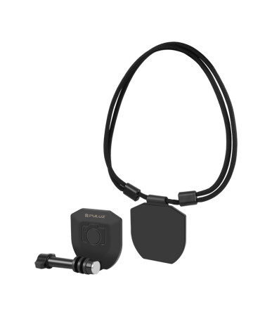 Puluz Supporto Magnetico da Collo per Action Camera Nero