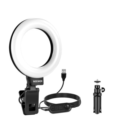 Neewer BR60 5" Ring Light con Clip e Mini Treppiede