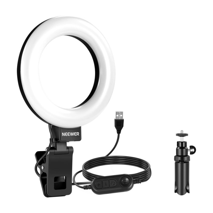 Neewer BR60 5" Ring Light con Clip e Mini Treppiede