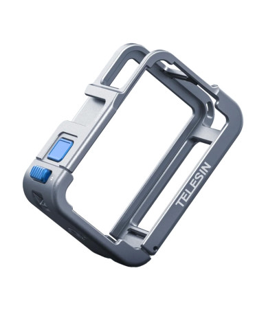 Telesin custodia metallo per DJI Osmo Action 5 (Blu)