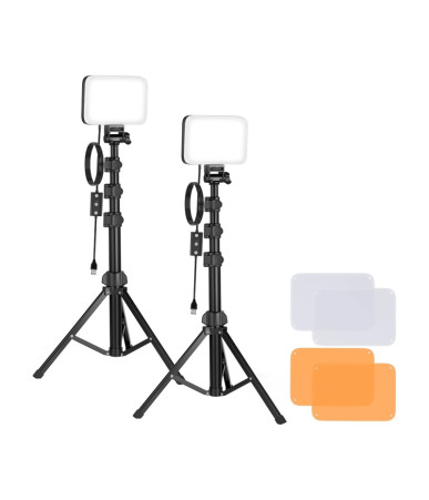 Neewer BP66 Kit 2 Luci LED con Filtri e Treppiedi