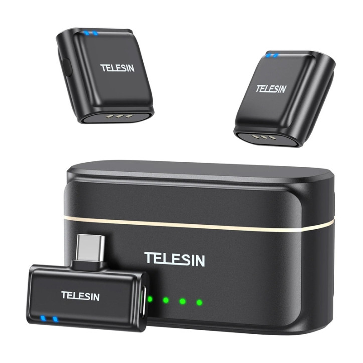 TELESIN microfono lavalier wireless + powerbank per telefoni (USB-C) TELESIN microfono lavalier wireless + powerbank per telefoni (USB-C)