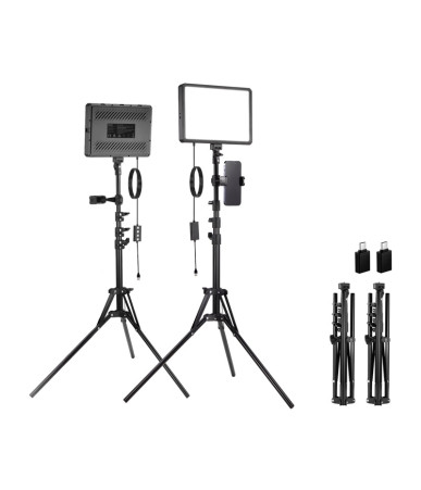 Neewer BP300 Kit 2 Luci LED + Treppiedi + Supporti per Telefono