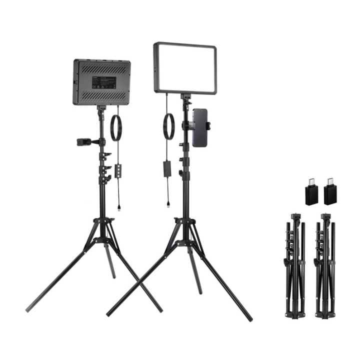 Neewer BP300 Kit 2 Luci LED + Treppiedi + Supporti per Telefono