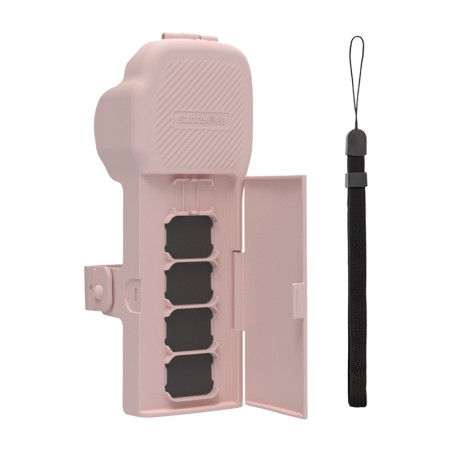 Custodia protettiva Sunnylife con tracolla e laccio per Osmo Pocket 3 (Rosa)