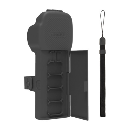 Custodia protettiva Sunnylife con tracolla e laccetto per Osmo Pocket 3 (Grigio)