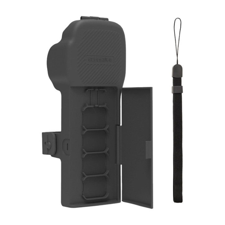 Custodia protettiva Sunnylife con tracolla e laccetto per Osmo Pocket 3 (Grigio)
