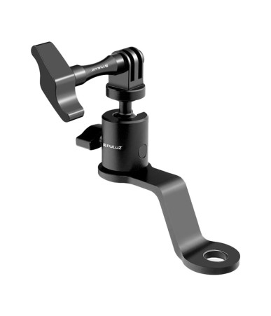 PULUZ Supporto per Fotocamera per Specchietto Retrovisore Moto in Lega di Alluminio (Nero)