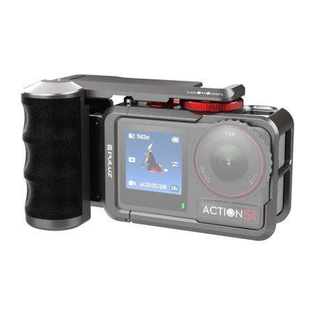 Puluz Custodia Protettiva in Metallo con Manico per DJI Osmo Action 5 Pro / Action 4 / Action 3