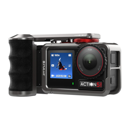 Puluz Custodia Protettiva in Metallo con Manico per DJI Osmo Action 5 Pro / Action 4 / Action 3