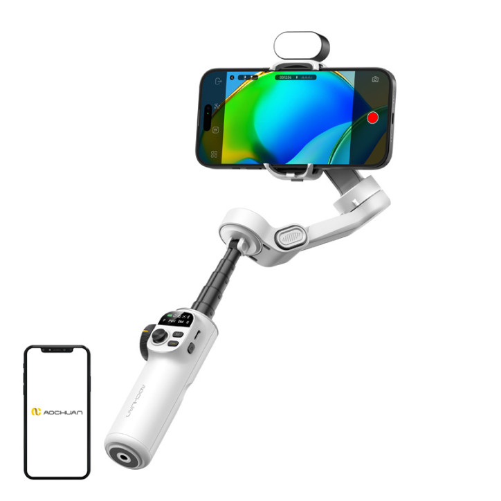 AOCHUAN X2 Gimbal con Illuminazione RGB Bianco
