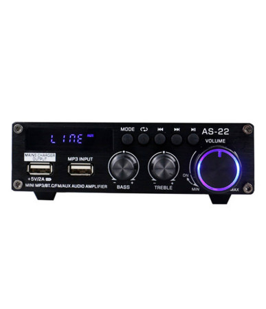 Amplificatore Audio Blitzwolf AS-22 45W Bluetooth 5.0 USB Telecomando Nero
