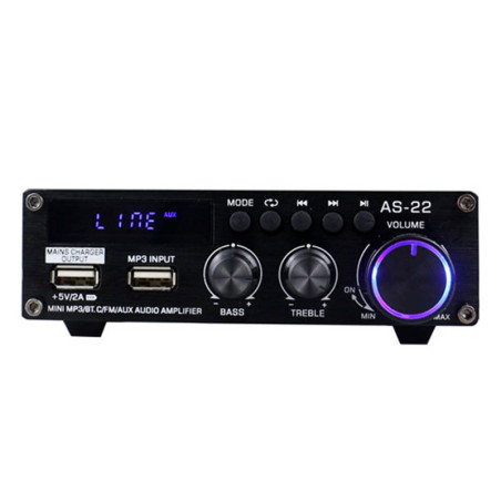 Amplificatore Audio Blitzwolf AS-22 45W Bluetooth 5.0 USB Telecomando Nero