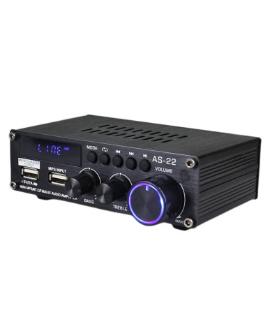 Amplificatore Audio Blitzwolf AS-22 45W Bluetooth 5.0 USB Telecomando Nero