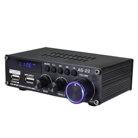 Amplificatore Audio Blitzwolf AS-22 45W Bluetooth 5.0 USB Telecomando Nero