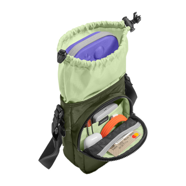 TOMTOC GameOn-G50 Borsa a tracolla per Switch 2 JoyCarry (Verde)