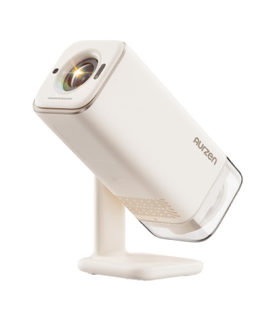 AURZEN Boom Air Proiettore Portatile Google TV Full HD 1080p Bianco