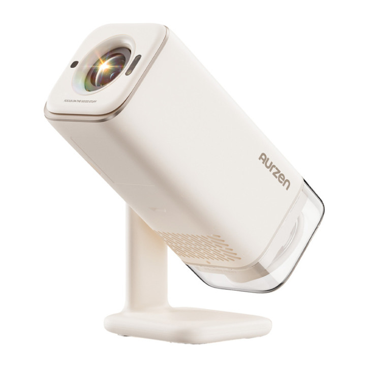 AURZEN Boom Air Proiettore Portatile Google TV Full HD 1080p Bianco