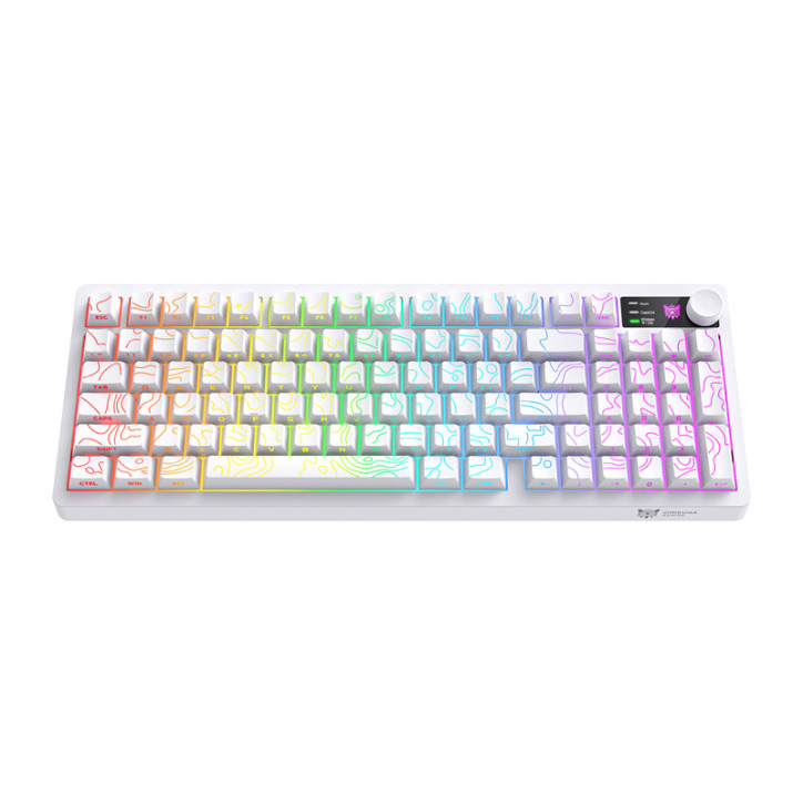 ONIKUMA MT902 Tastiera Gaming Wireless Tri-Mode RGB Bianca ONIKUMA MT902 Tastiera Gaming Wireless Tri-Mode RGB Bianca