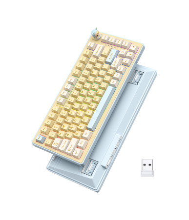 Tastiera Gaming Meccanica Onikuma MT707 Tri-Mode RGB Gialla
