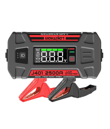 Lokithor J401 Jump Starter / Booster 2500A Powerbank 20000mAh Torcia