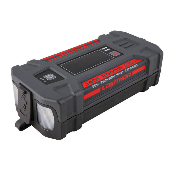 Lokithor J401 Avviatore Emergenza / Booster 2500A + Powerbank 20000mAh + Torcia 4-in-1