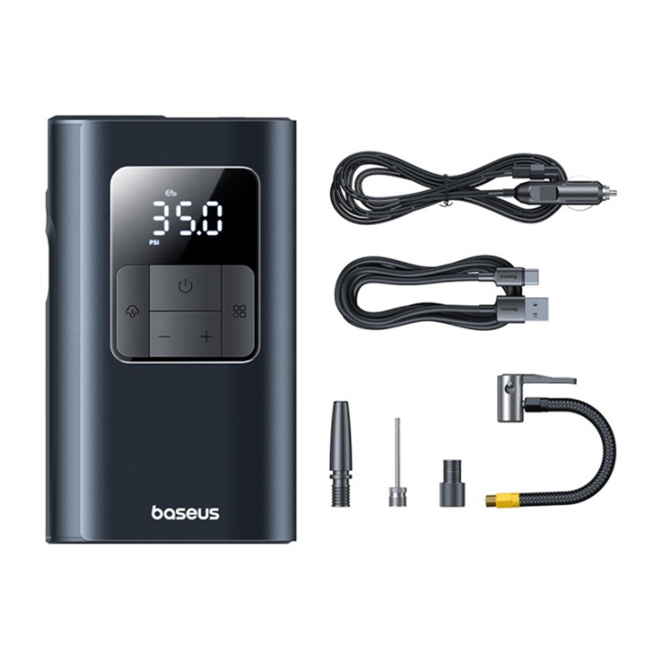 Baseus PrimeTrip VA1 Pompa Aria 2-in-1 con Torcia Nera