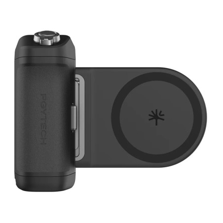 PGYTECH MagCam 2 Impugnatura per Smartphone con Caricatore Wireless e Telecomando Bluetooth Nero