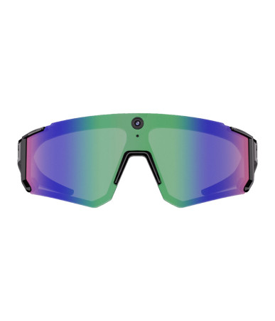 Colmi V06 AI Sports Sunglasses (Black with Blue Lenses)