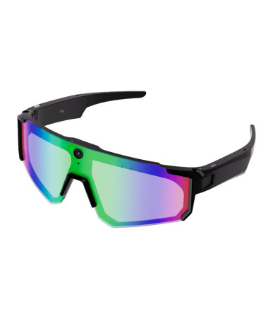 Colmi V06 Occhiali da Sole Sportivi AI (Nero con Lenti Blu)