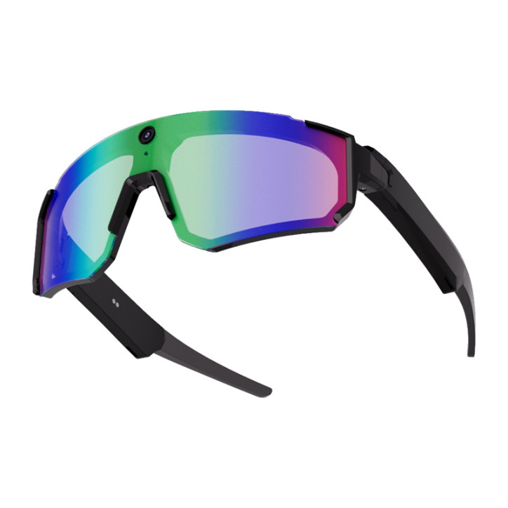 Colmi V06 Occhiali da Sole Sportivi AI (Nero con Lenti Blu)