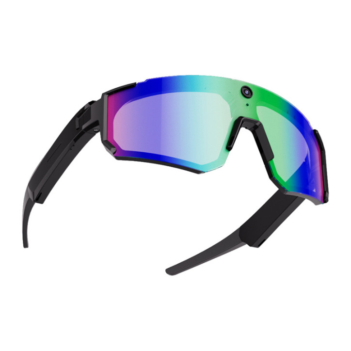 Occhiali da Sole Sportivi Colmi V06 AI (Nero con Lenti Blu)