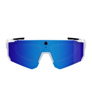 Colmi V06 AI White Sports Sunglasses (with blue lenses)