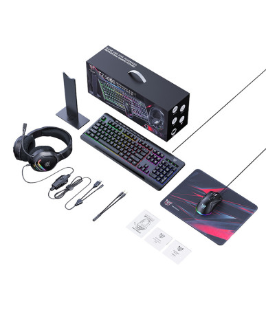 ONIKUMA TZ5008 5-in-1 Gaming Set: Tastiera + Mouse + Cuffie + Mouse Pad + Supporto