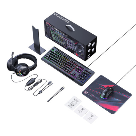 ONIKUMA TZ5008 5-in-1 Gaming Set: Tastiera + Mouse + Cuffie + Mouse Pad + Supporto