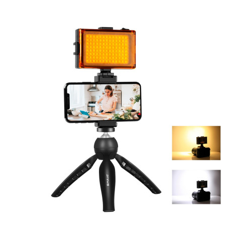 Puluz Set Registrazione Live Treppiede + Lampada LED + Clip Telefono PKT3131B