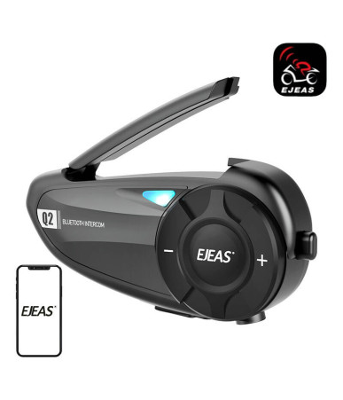EJEAS Q2 Interfono Moto Bluetooth 5.1 800m IP65