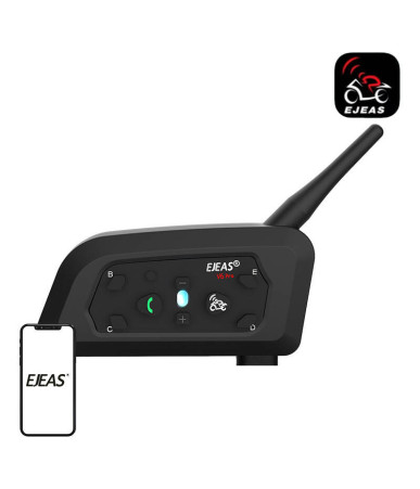 EJEAS V6PRO+ Interfono Moto Bluetooth 800m