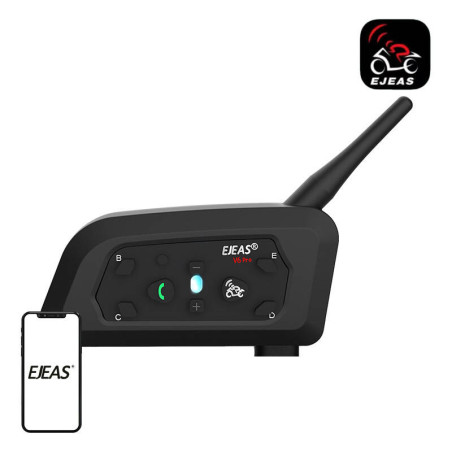 EJEAS V6PRO+ Interfono Moto Bluetooth 800m