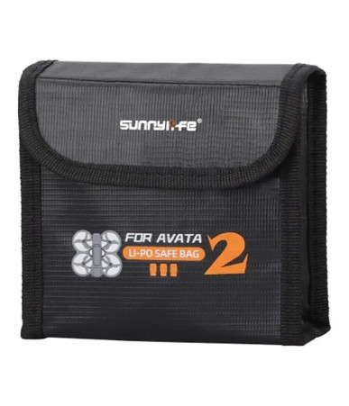 Sunnylife Borsa Porta Batterie per DJI Avata 2 (3 Batterie) Nero